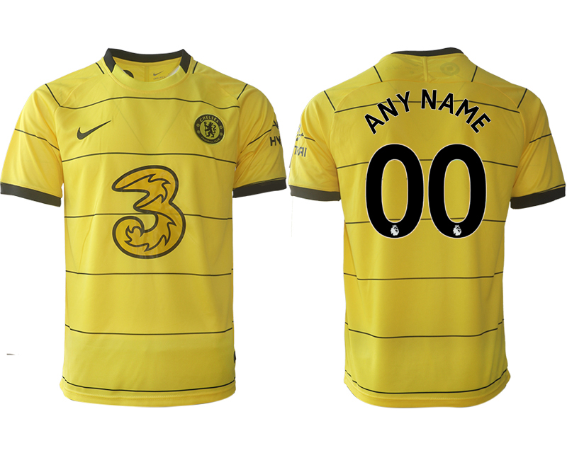 Cheap Men 2021-2022 Club Chelsea away aaa version yellow customized Soccer Jersey